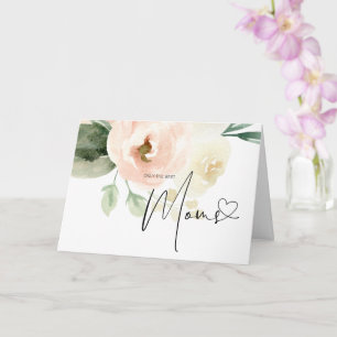 Carte Révélation de la grossesse florale floue