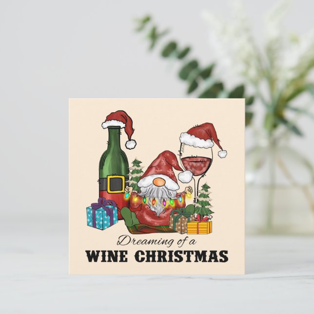 Carte Rêver d'un Noël de vin (Debout devant)