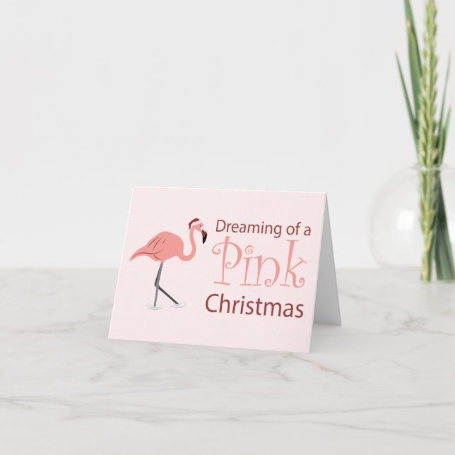 Carte Rêver d'un Noël rose (Devant)