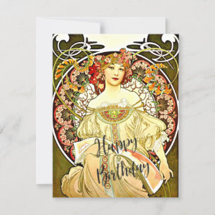 Carte Reverie, peinture d'art, voeux d'anniversaire