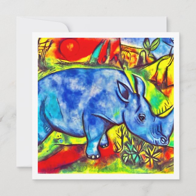 Carte Rhino coloré  (Devant)