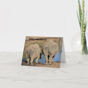 Carte Rhinoceros Afrique du Sud Adieu