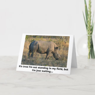 Carte Rhinocéros blanc