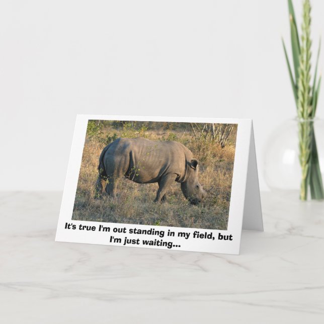 Carte Rhinocéros blanc (Devant)