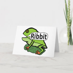 Carte Ribbit de grenouille amusant