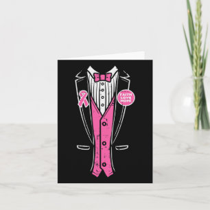 Carte Ribbon Tuxedo Sensibilisation au cancer du sein Ho