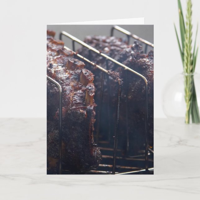 Carte Ribs Fumés Sur Grill (Devant)