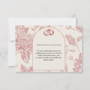 Carte Rich Rouge Floral Toile Floral