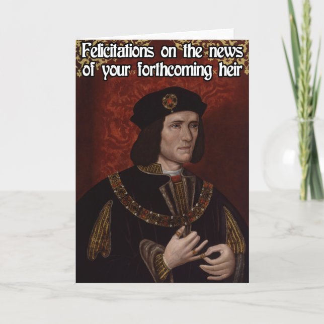 Carte Richard III Félicitations à la grossesse (Devant)