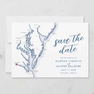 Carte Richmond Virginia Mariage moderne