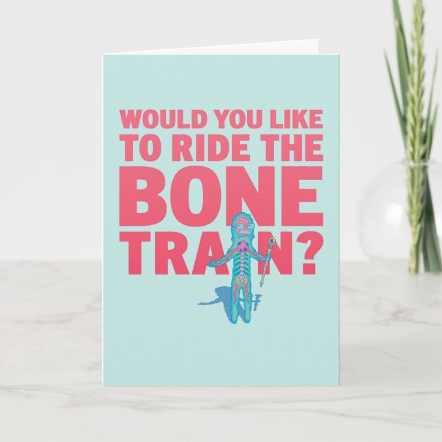 Carte RICK ET MORTY™| Anatomy Park - Bone Train (Devant)