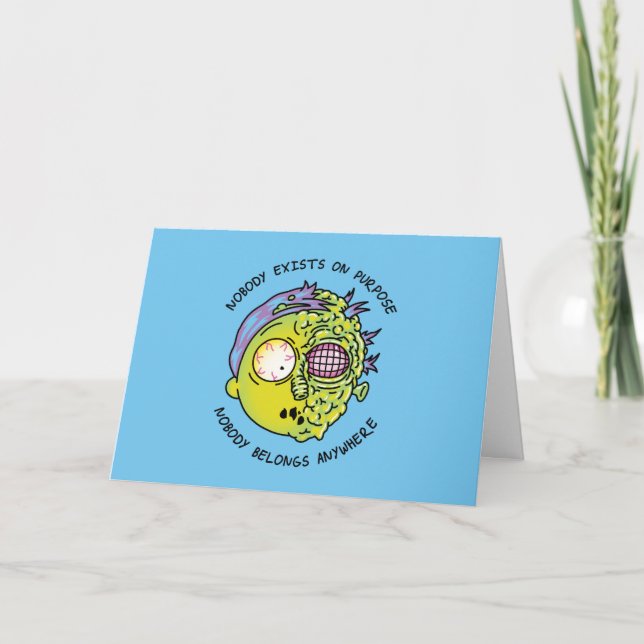 Carte RICK ET MORTY™| Citation de vol de mortier Stylisé (Devant)