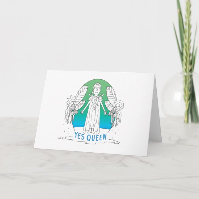 Carte RICK ET MORTY™| Oui Reine (Devant)