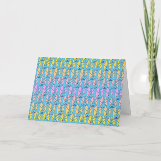 Carte RICK ET MORTY™| Rainbow M. Meeseeks Motif (Devant)