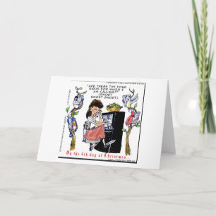 Carte Rick London Ernestine Oiseaux de Noël Xmas