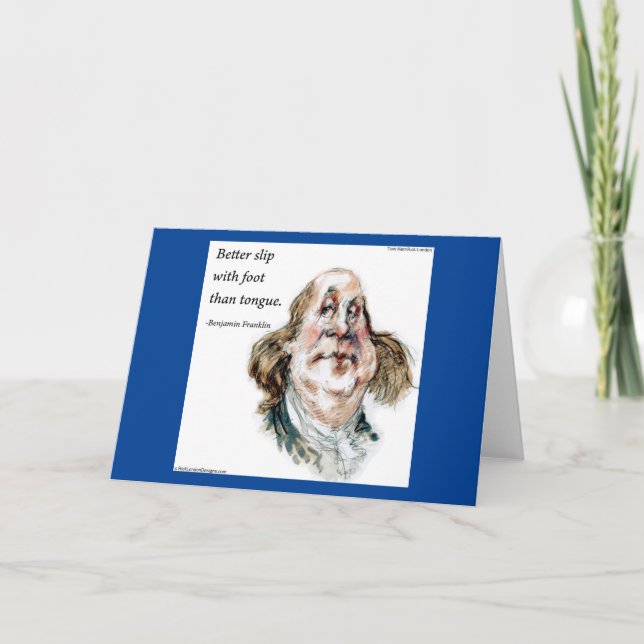 Carte Rick London & Tom Kerr Benjamin Franklin & Quote (Devant)
