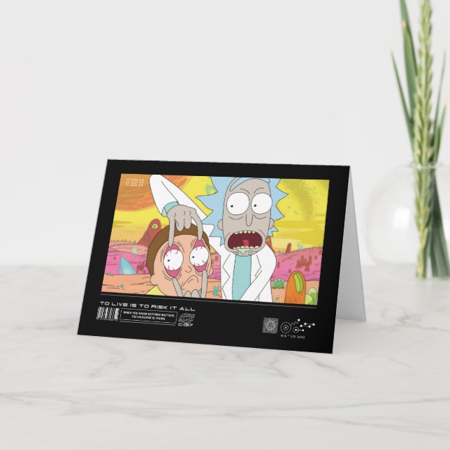 Carte Rick Ouverture des yeux de Morty Citation graphiqu (Devant)
