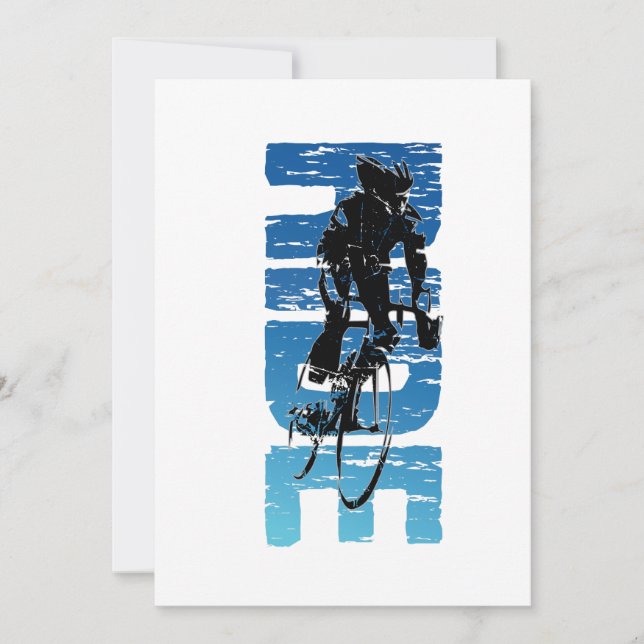 Carte Ride - Cyclisme Vintage vertical (Devant)