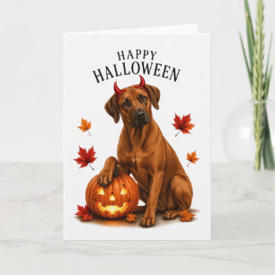 Carte Ridgelback rhodésien Chien diable d'Halloween