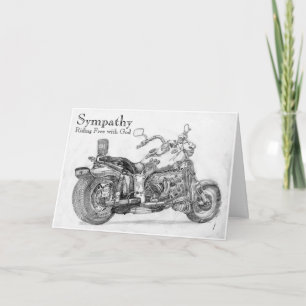 Carte Riding Free with God Sympathy Card for Biker