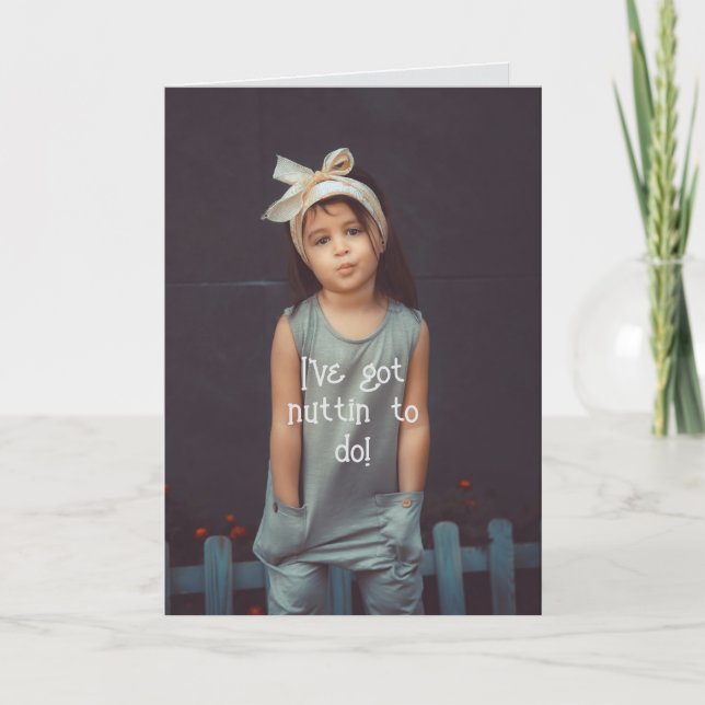 CARTE RIEN À FAIRE - PENSÉES POUR VOUS (Devant)