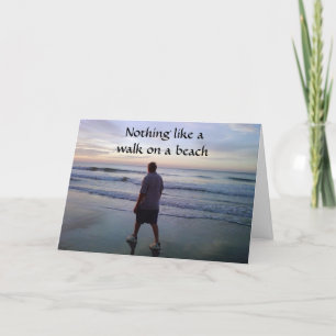 CARTE RIEN DE TEL QU'UNE MARCHE SUR LA PLAGE-HEUREUX *AN