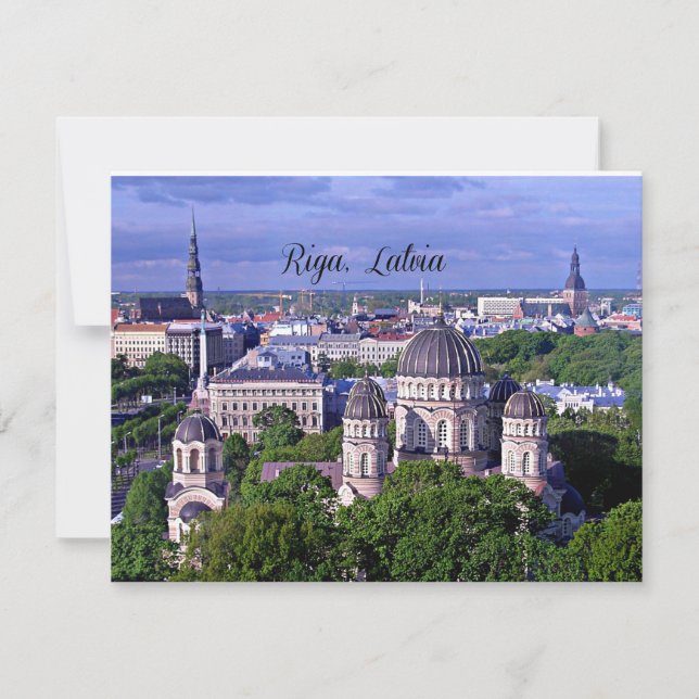 Carte Riga, Lettonie Photographie pittoresque (Devant)