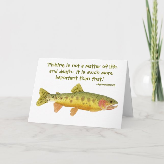 Carte Rio Grande Cutthroat avec citation humoristi (Devant)
