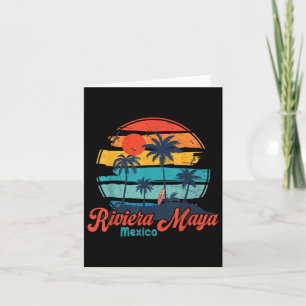 Carte Riviera vintage Maya Mexico Plage Vibes Vacances S