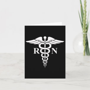Carte Rn Nurse Caduceus Symbole Médicale Logo de soins i
