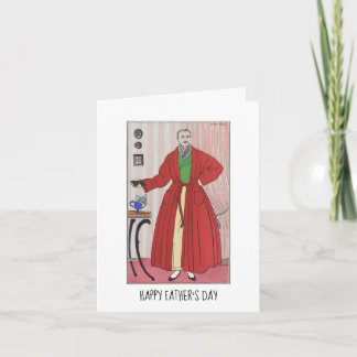 Carte Robe de barbier vintage homme Joyeuse fête des pèr