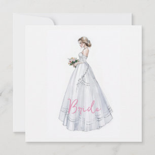 Carte Robe de mariée pour la fête de mariage 