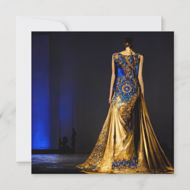 Carte Robe de soirée ornée avec motif marocain (Devant)
