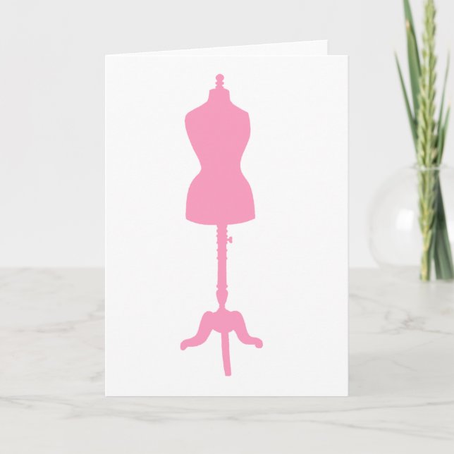 Carte Robe Silhouette II - Rose (Devant)