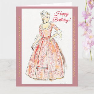 Carte Robe vintage, Joyeux anniversaire