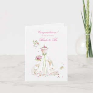 Carte Robes de mariée pour douches de mariée Félicitatio