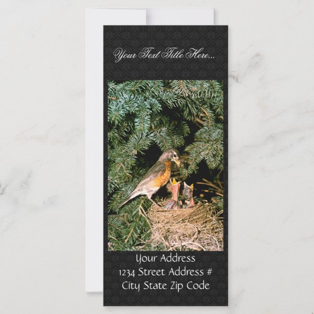 Carte Robin avec poules (Devant)