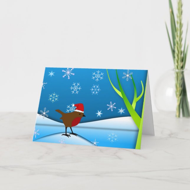Carte Robin de Noël (Devant)