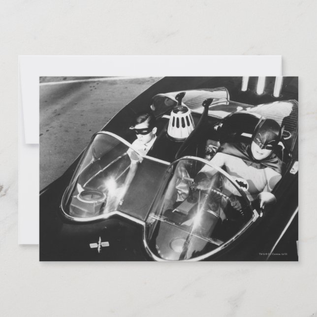 Carte Robin et Batman en Batmobile (Devant)