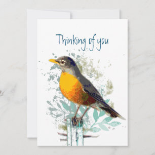 Carte  Robin Garden Bird Wildlife Penser à vous