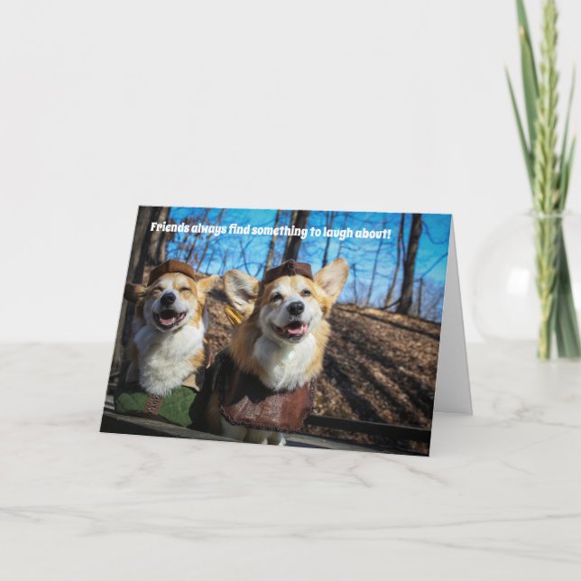 Carte Robin Hood Corgi amis (Devant)