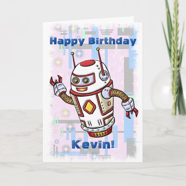 Carte Robot d'anniversaire (Devant)