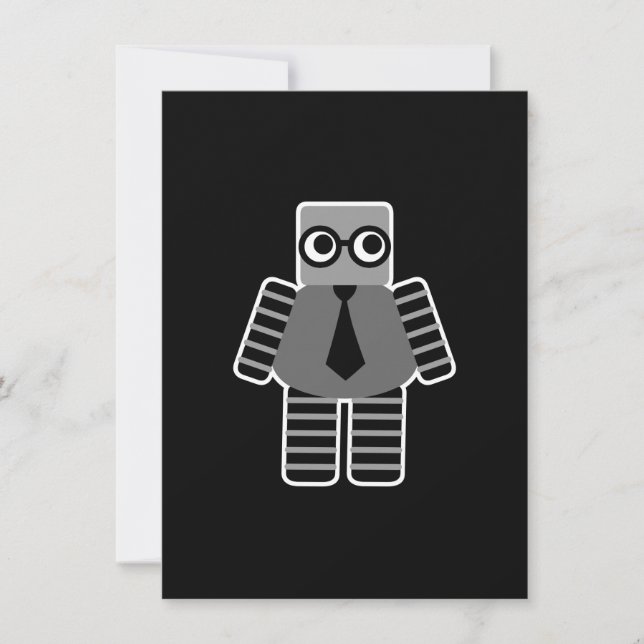 Carte Robot Geek intelligent (Devant)