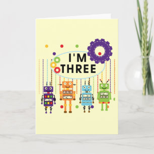 Carte Robot T-shirts et cadeaux d'anniversaire 3e