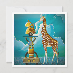 Carte Robots Sur Safari - Mini Impression