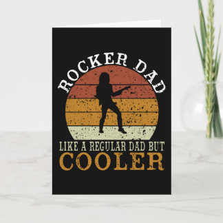 Carte Roche Rétro Et Rouleau Avec Rocker Papa Est Beauco