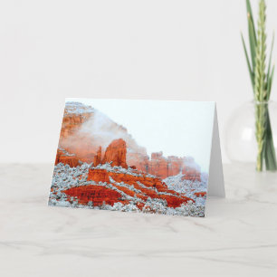 Carte Roches rouges de Sedona dans la neige