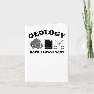 Carte Rock Always Wins - Drôle jeu de géologie pour géol