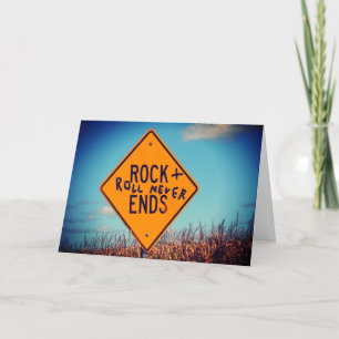 Carte Rock and Roll et Joyeux anniversaire