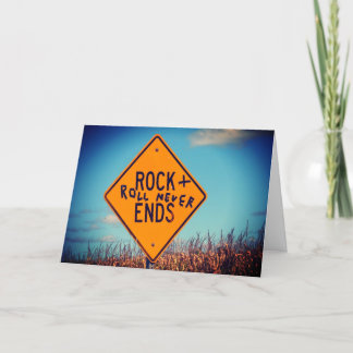 Carte Rock and Roll et Joyeux anniversaire